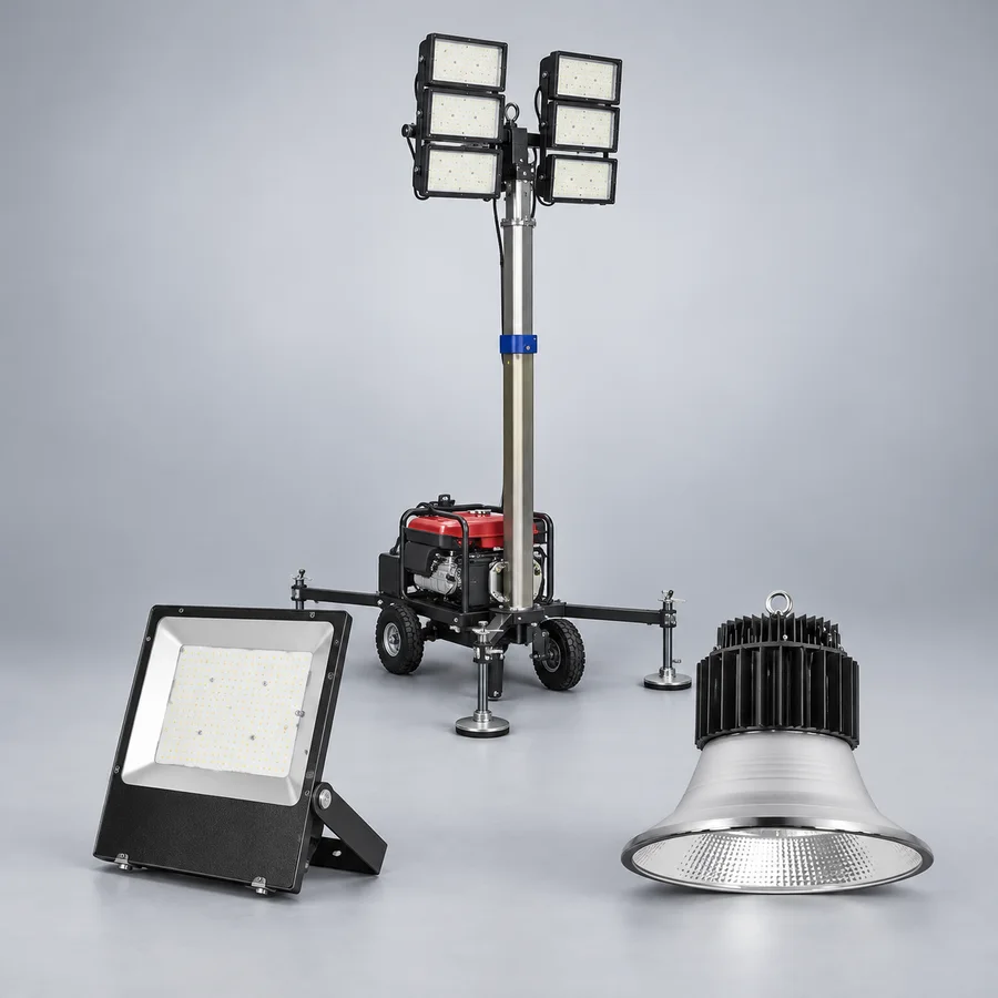 TORMIN industrial floodlight, high-bay light and mobile lighting tower collection