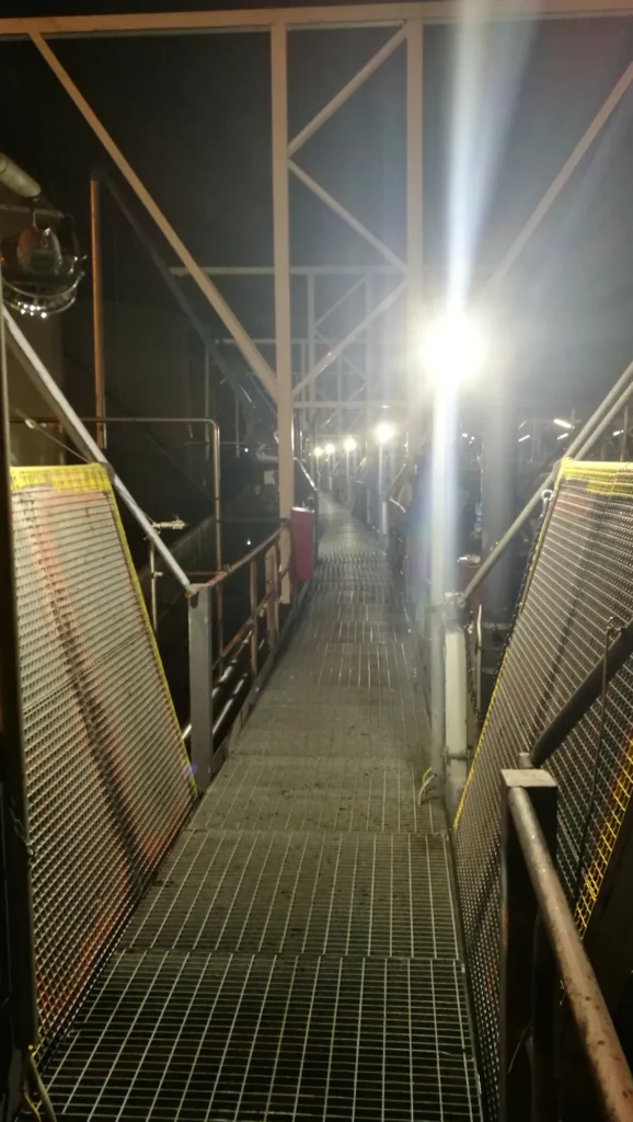 Finland: Oil-Facility Tank and Walkway Lighting — site photograph 5