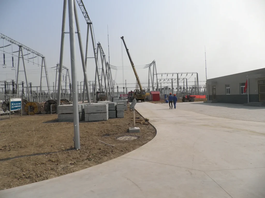 Fuyang: Substation Equipment and Access Lighting — site photograph 2