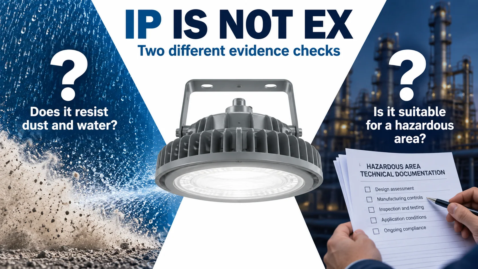 Does an IP Rating Mean a Light Is Explosion-Proof?
