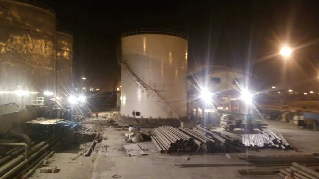 Iran: Industrial Tank and Process-Area Lighting — site photograph 1
