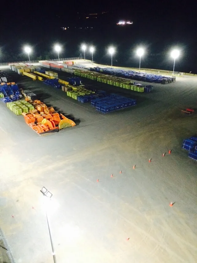 Ningbo: Container-Yard Lighting — site photograph 1