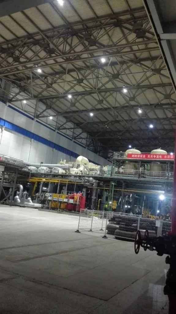 Panshan Power Plant: Turbine-Hall Lighting — site photograph 1
