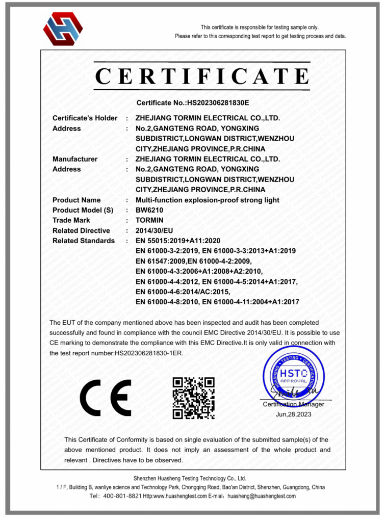 BW6210 — CE EMC — HS202306281830E — first-page preview; open the complete PDF for all pages.