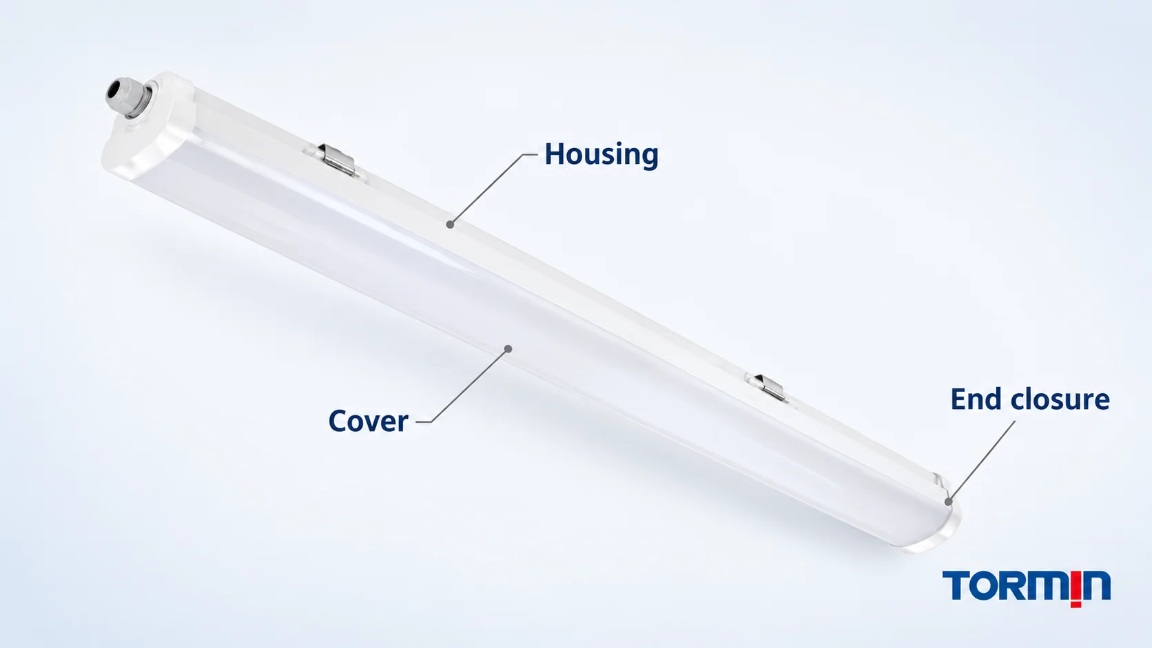 Intact ZY5321 exterior with the housing, cover and end closure identified for separate evidence review